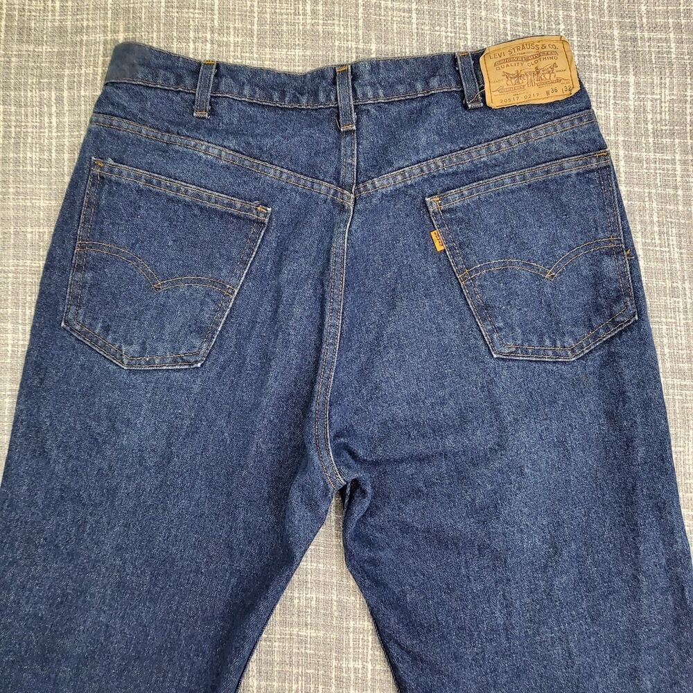 VTG RARE 517 Levi's Orange Tab Boot 20517-0217 Med-Dark Wash Jeans Men's 36x32